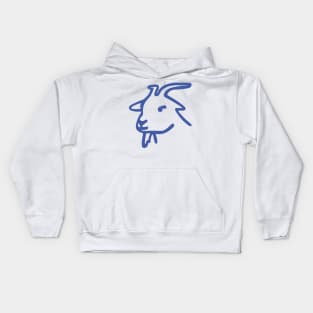 Simone Biles Greatest of All Time Blue GOAT Drawing Kids Hoodie